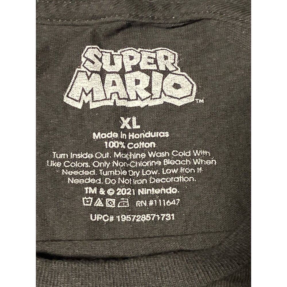 NINTENDO SUPER MARIO LOGO XL BLACK SHIRT - Picture 3 of 5